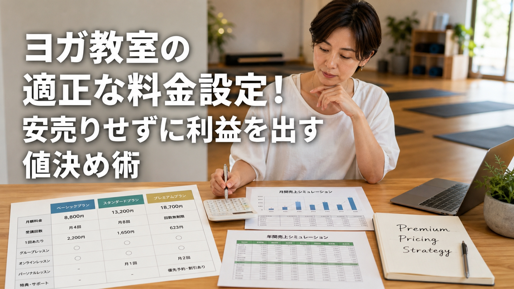 ヨガ教室の適正な料金設定！安売りせずに利益を出す値決め術