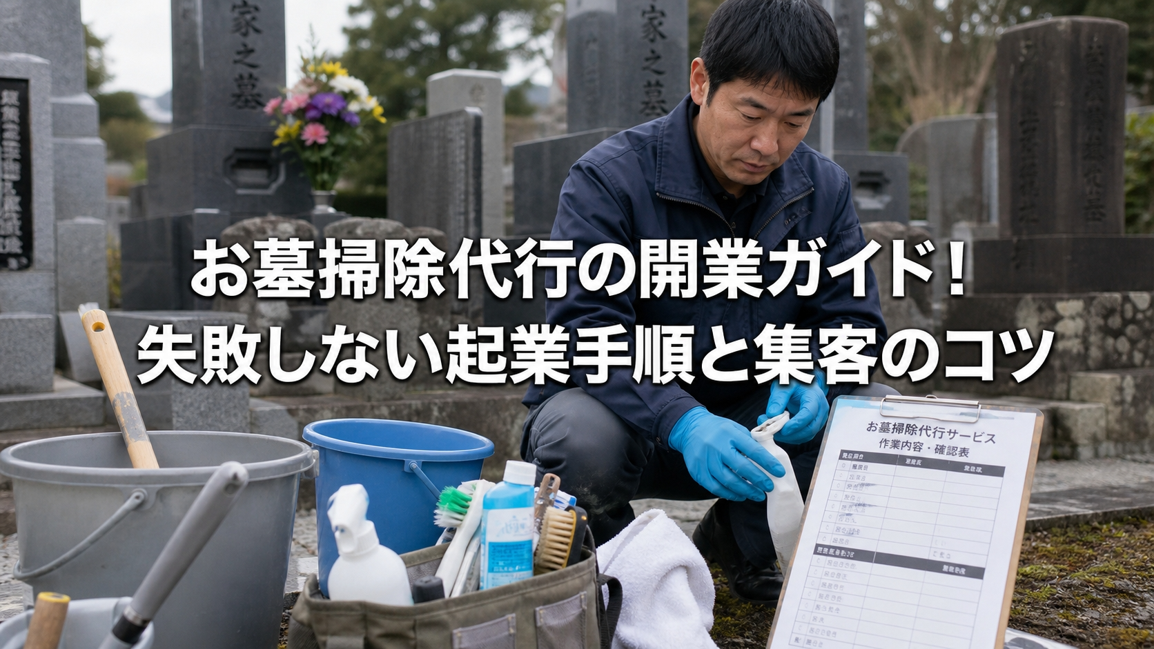 お墓掃除代行の開業ガイド！失敗しない起業手順と集客のコツ