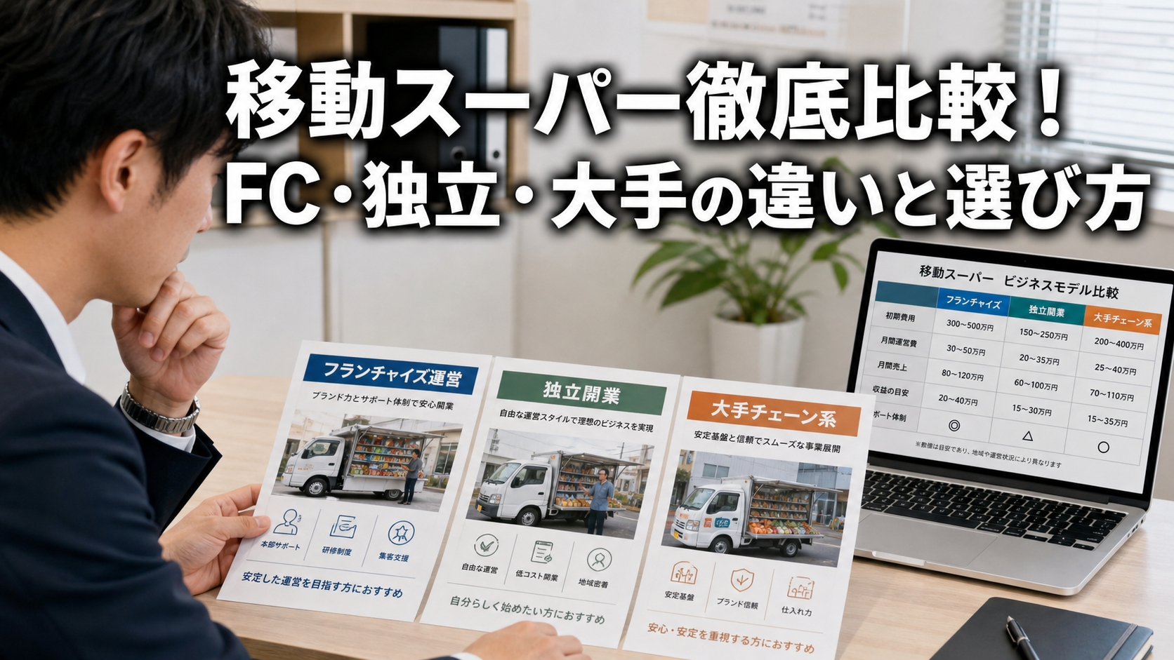 移動スーパー徹底比較！FC・独立・大手の違いと選び方