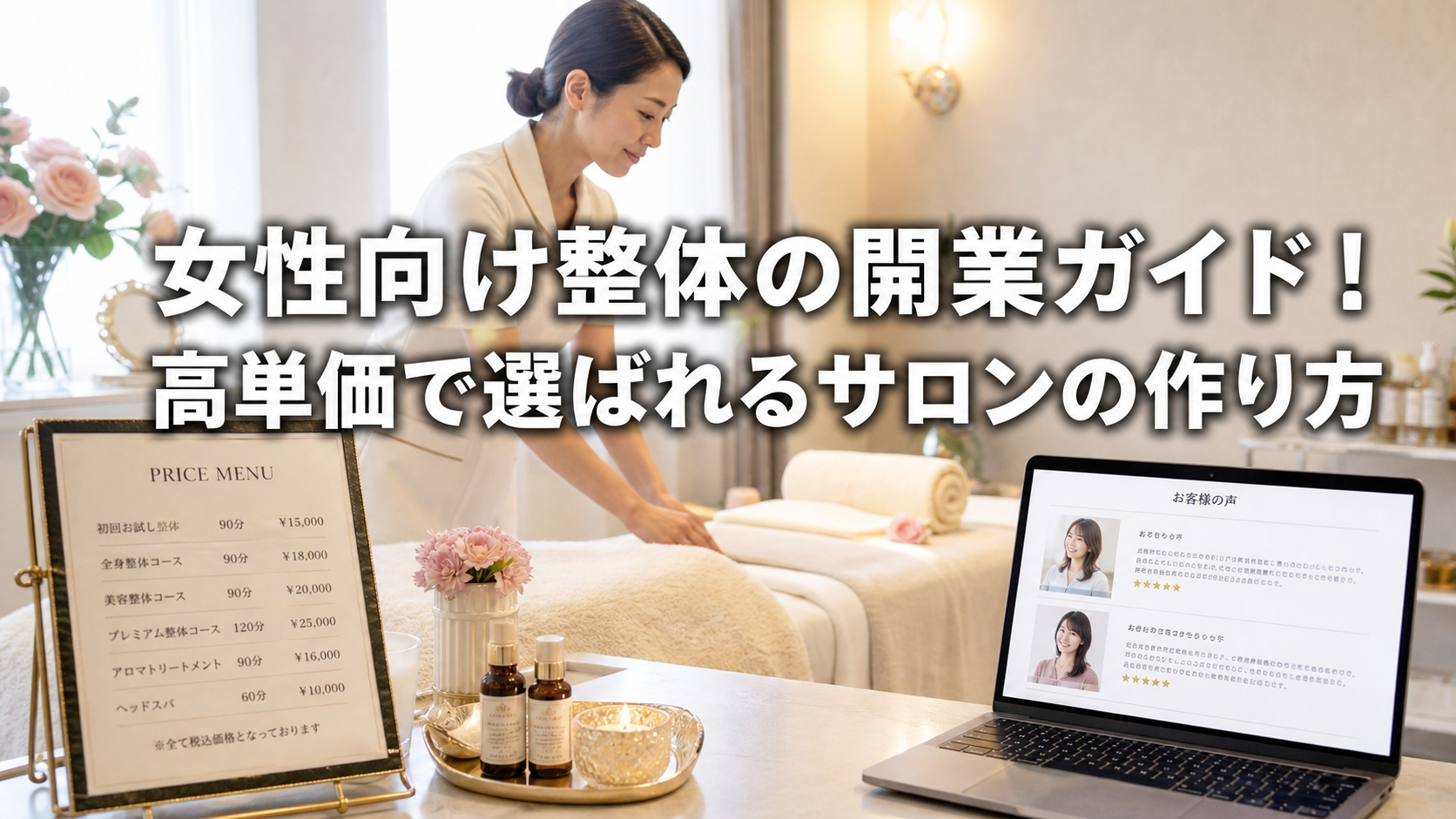 女性向け整体の開業ガイド！高単価で選ばれるサロンの作り方