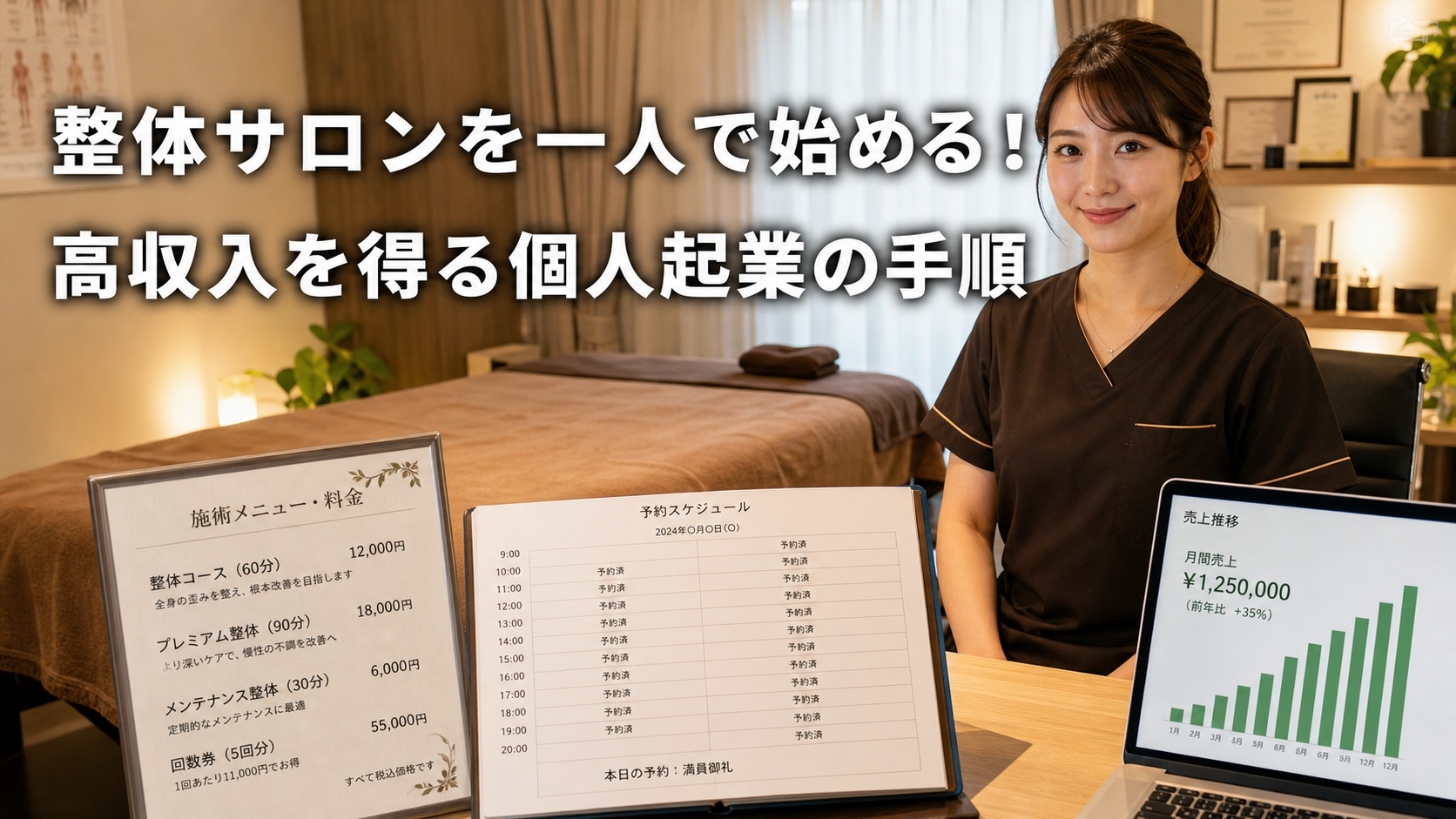 整体サロンを一人で始める！高収入を得る個人起業の手順