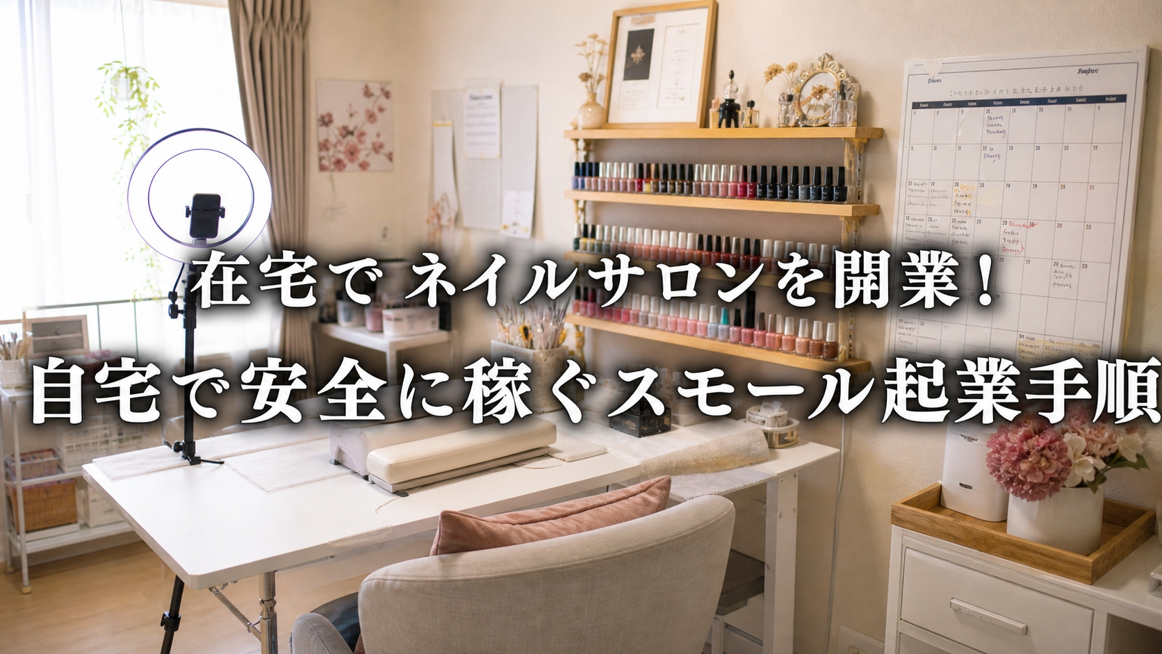 在宅でネイルサロンを開業！自宅で安全に稼ぐスモール起業手順