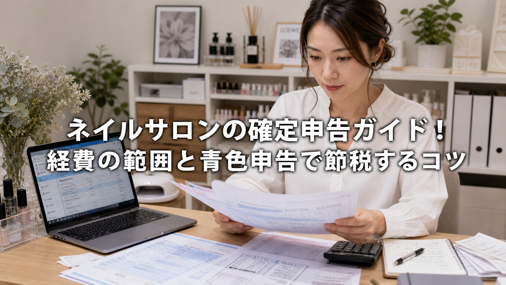 ネイルサロンの確定申告ガイド！経費の範囲と青色申告で節税するコツ