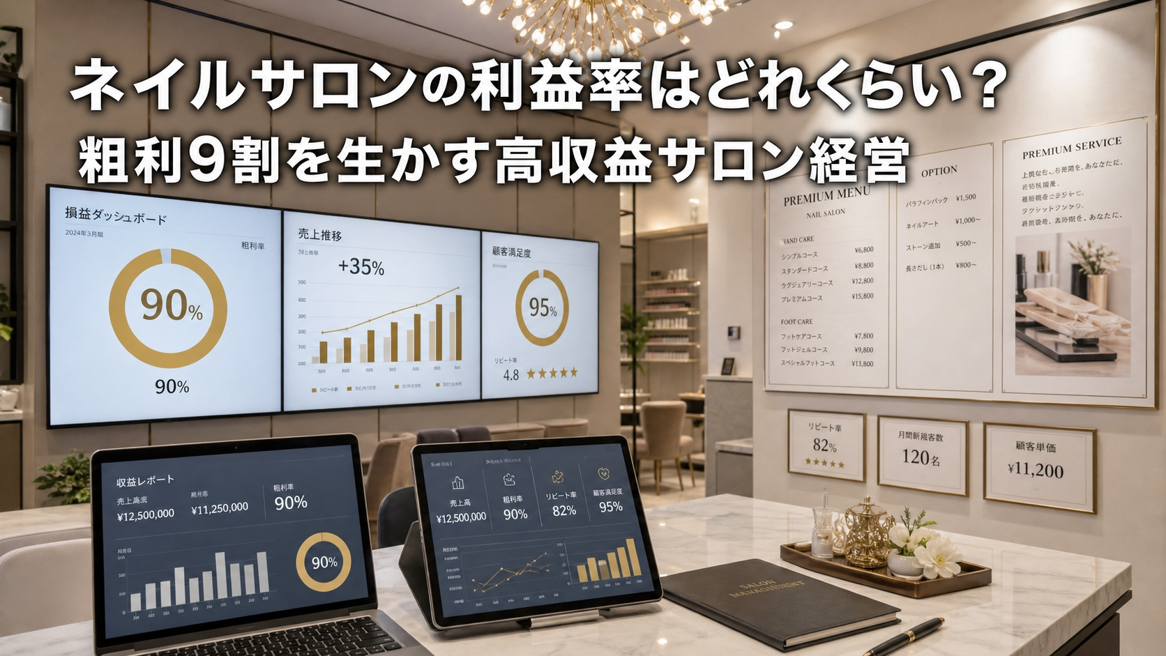 ネイルサロンの利益率はどれくらい？粗利9割を生かす高収益サロン経営