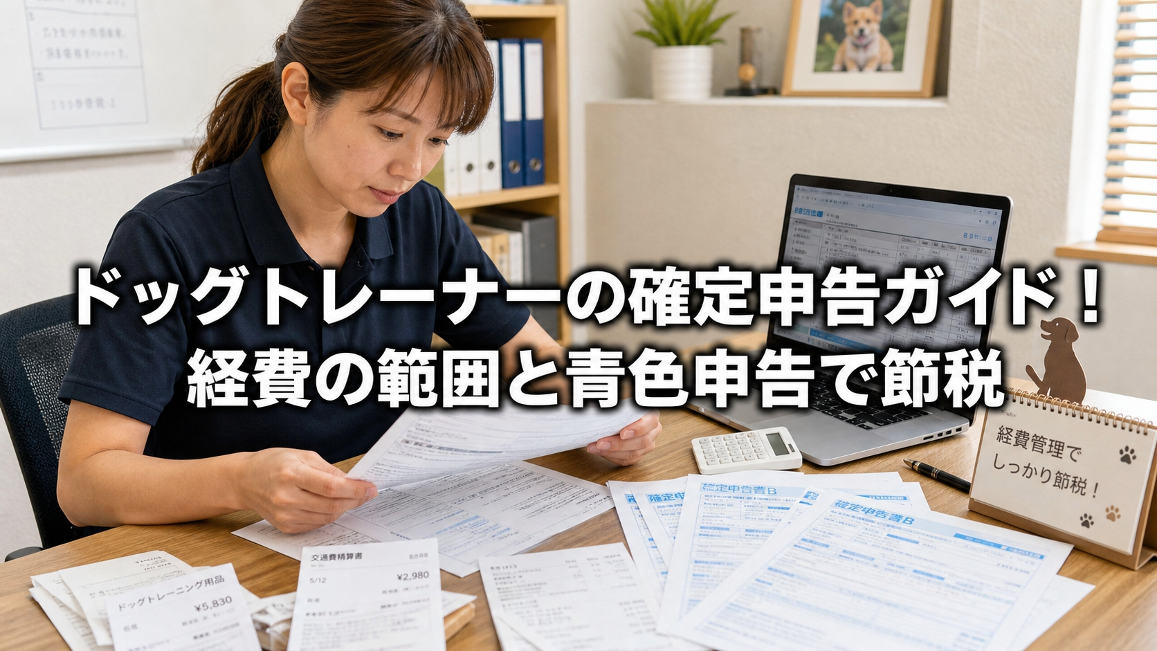 ドッグトレーナーの確定申告ガイド！経費の範囲と青色申告で節税