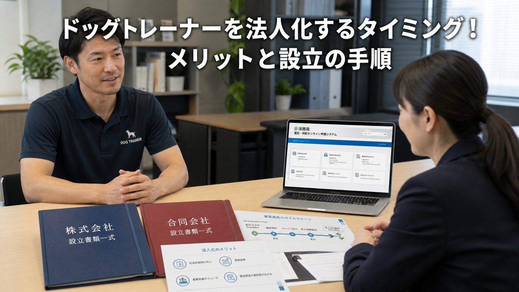 ドッグトレーナーを法人化するタイミング！メリットと設立の手順