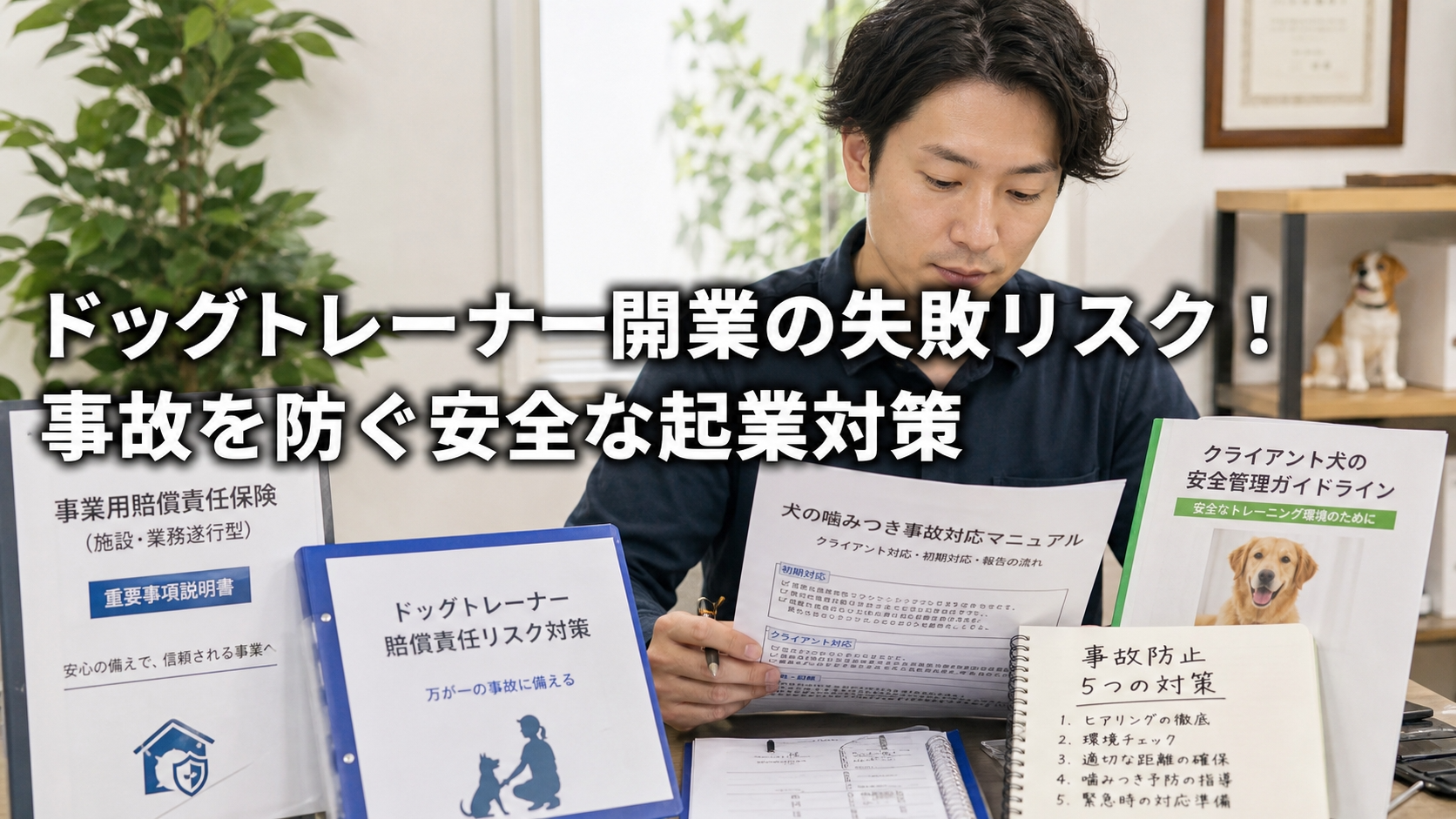 ドッグトレーナー開業の失敗リスク！事故を防ぐ安全な起業対策