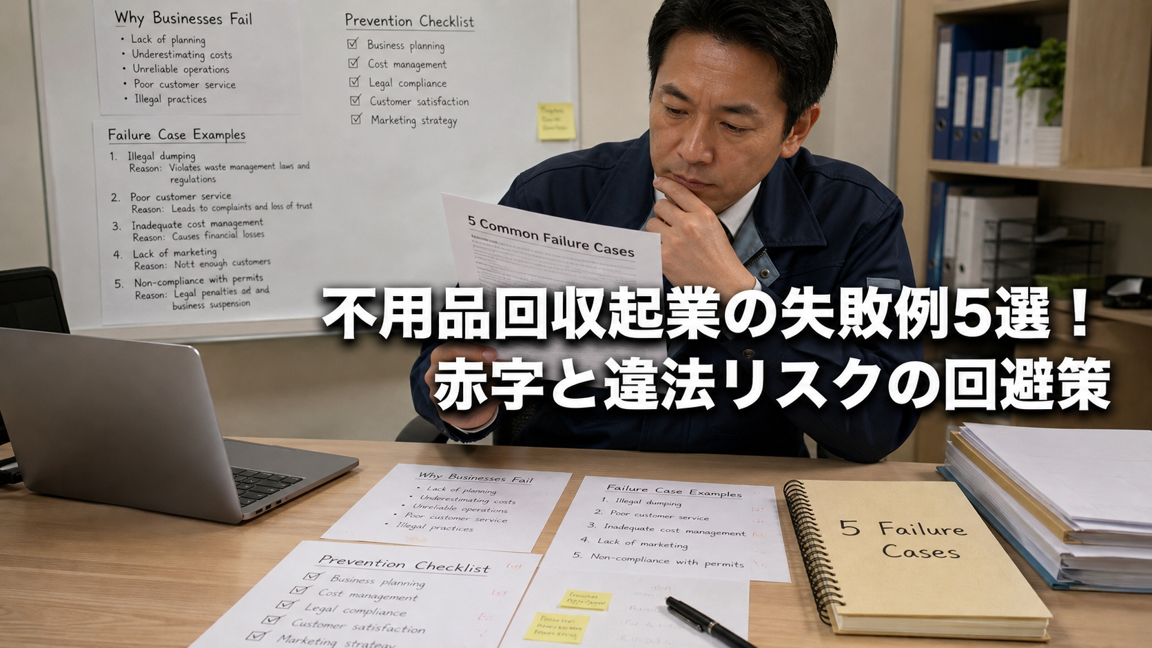 不用品回収起業の失敗例5選！赤字と違法リスクの回避策