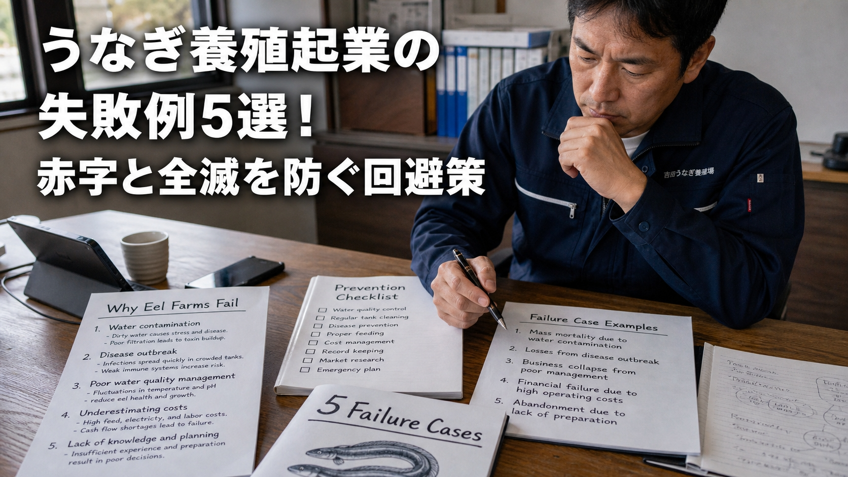 うなぎ養殖起業の失敗例5選！赤字と全滅を防ぐ回避策