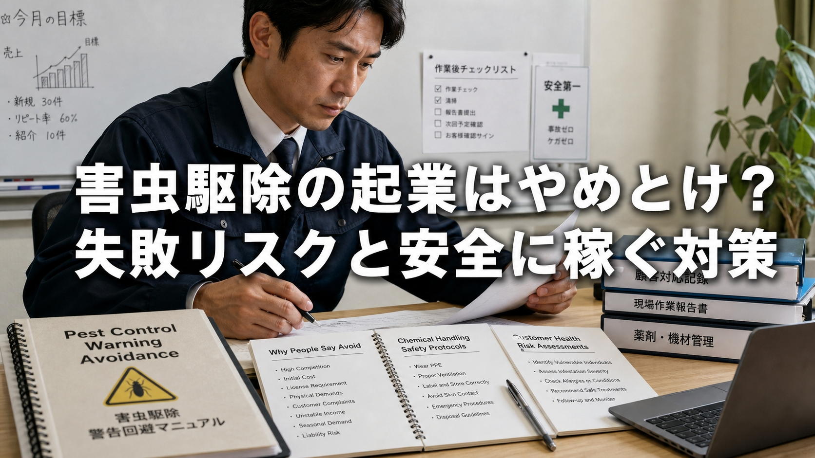害虫駆除の起業はやめとけ？失敗リスクと安全に稼ぐ対策