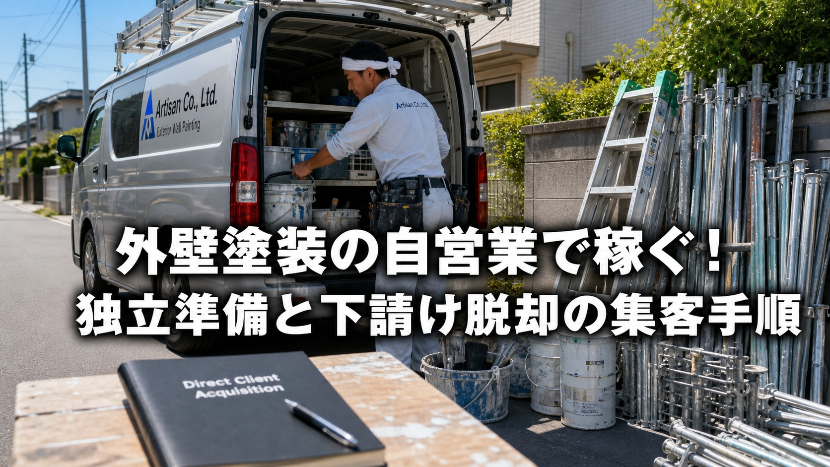 外壁塗装の自営業で稼ぐ！独立準備と下請け脱却の集客手順