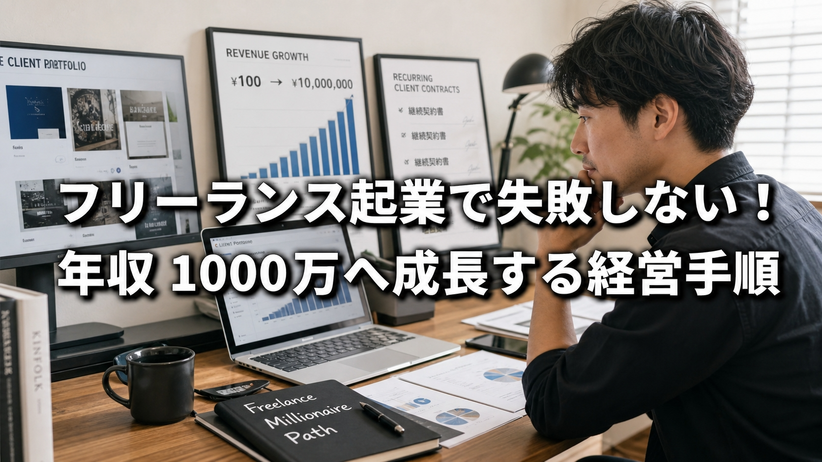 フリーランス起業で失敗しない！年収1000万へ成長する経営手順
