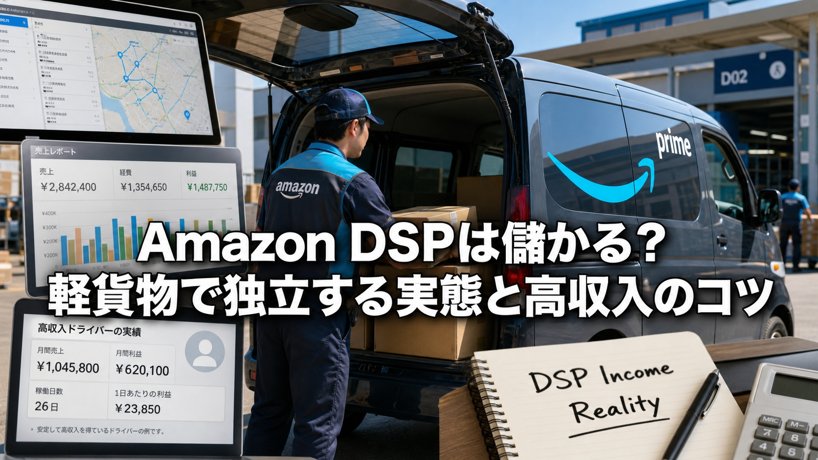 Amazon DSPは儲かる？軽貨物で独立する実態と高収入のコツ