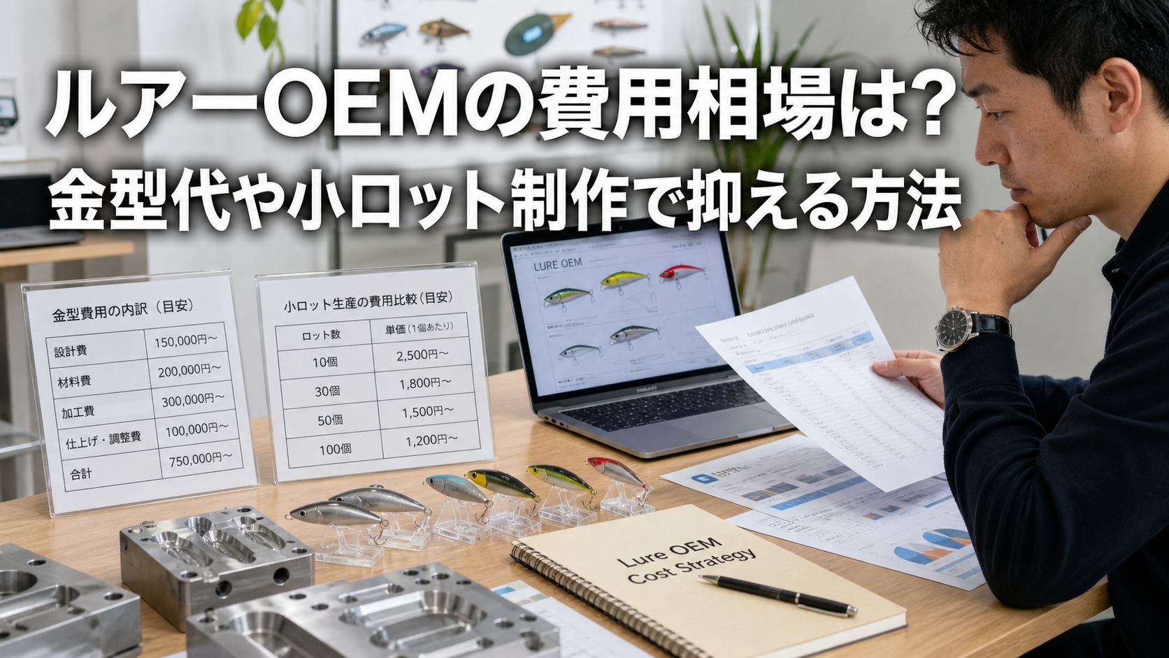 ルアーOEMの費用相場は？金型代や小ロット制作で抑える方法