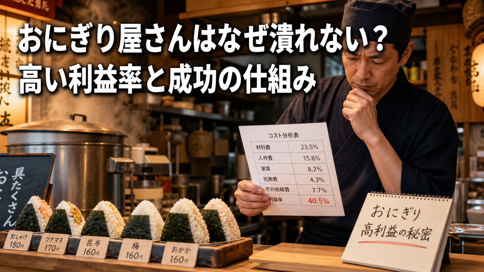 おにぎり屋さんはなぜ潰れない？高い利益率と成功の仕組み