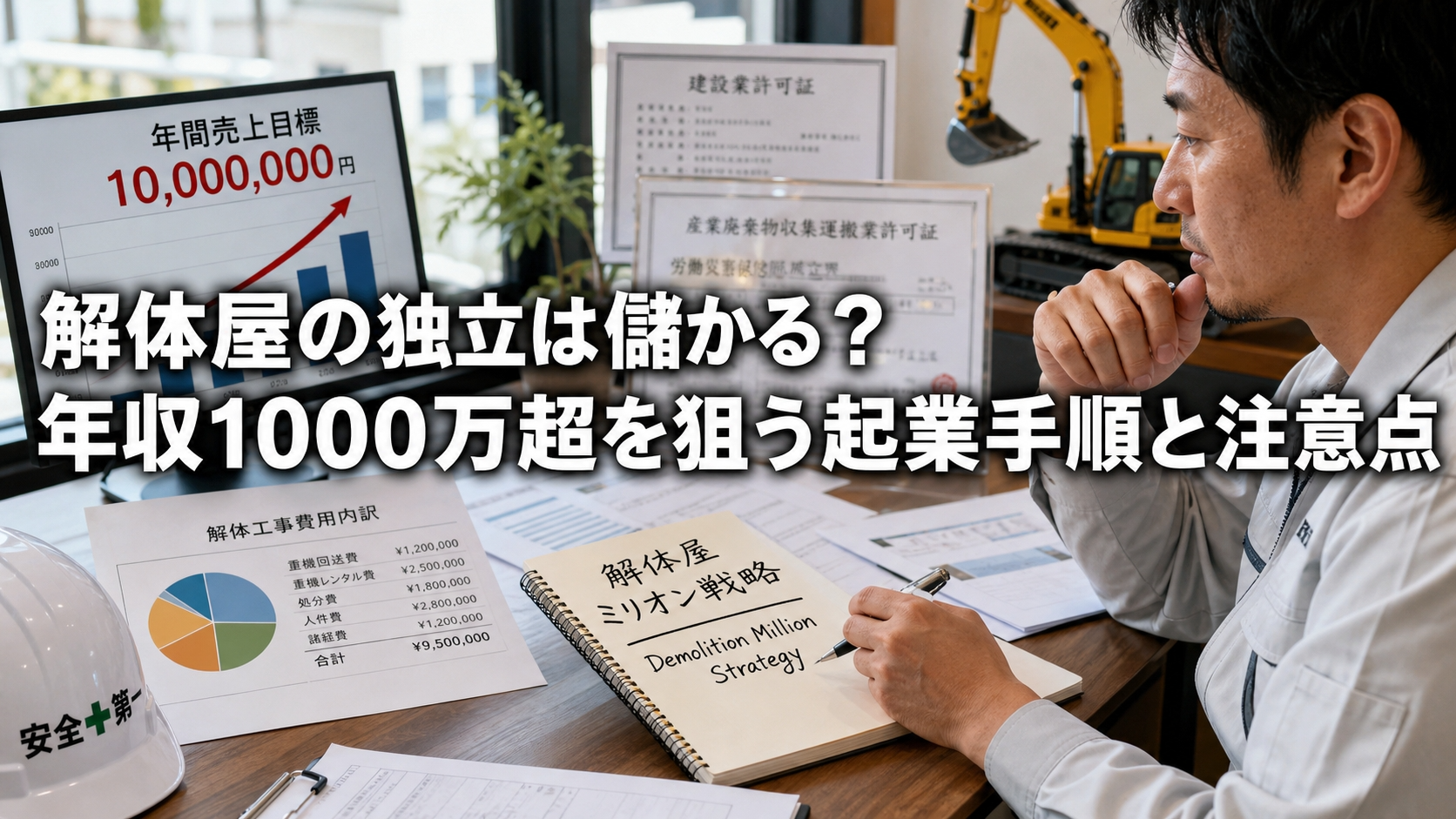 解体屋の独立は儲かる？年収1000万超を狙う起業手順と注意点