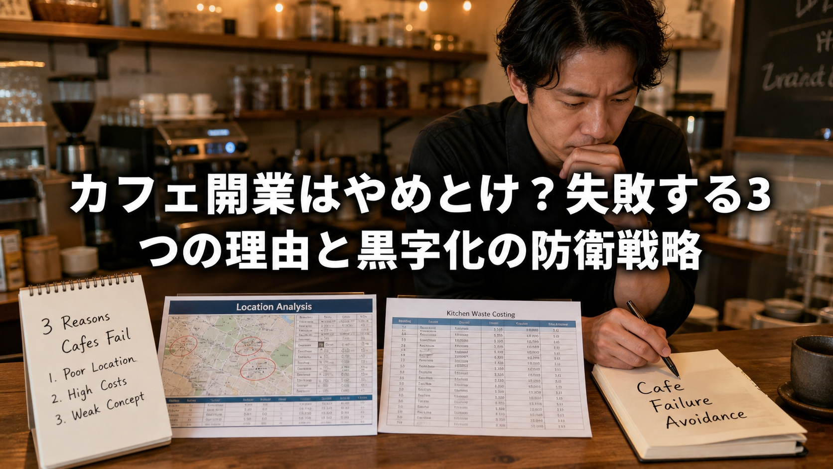 カフェ開業はやめとけ？失敗する3つの理由と黒字化の防衛戦略
