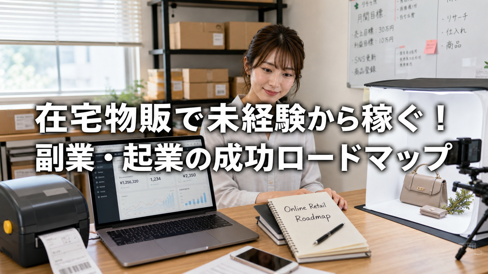 在宅物販で未経験から稼ぐ！副業・起業の成功ロードマップ