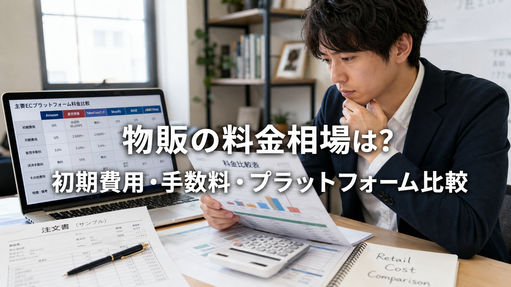 物販の料金相場は？初期費用・手数料・プラットフォーム比較