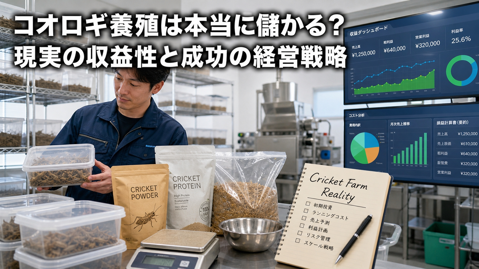 コオロギ養殖は本当に儲かる？現実の収益性と成功の経営戦略