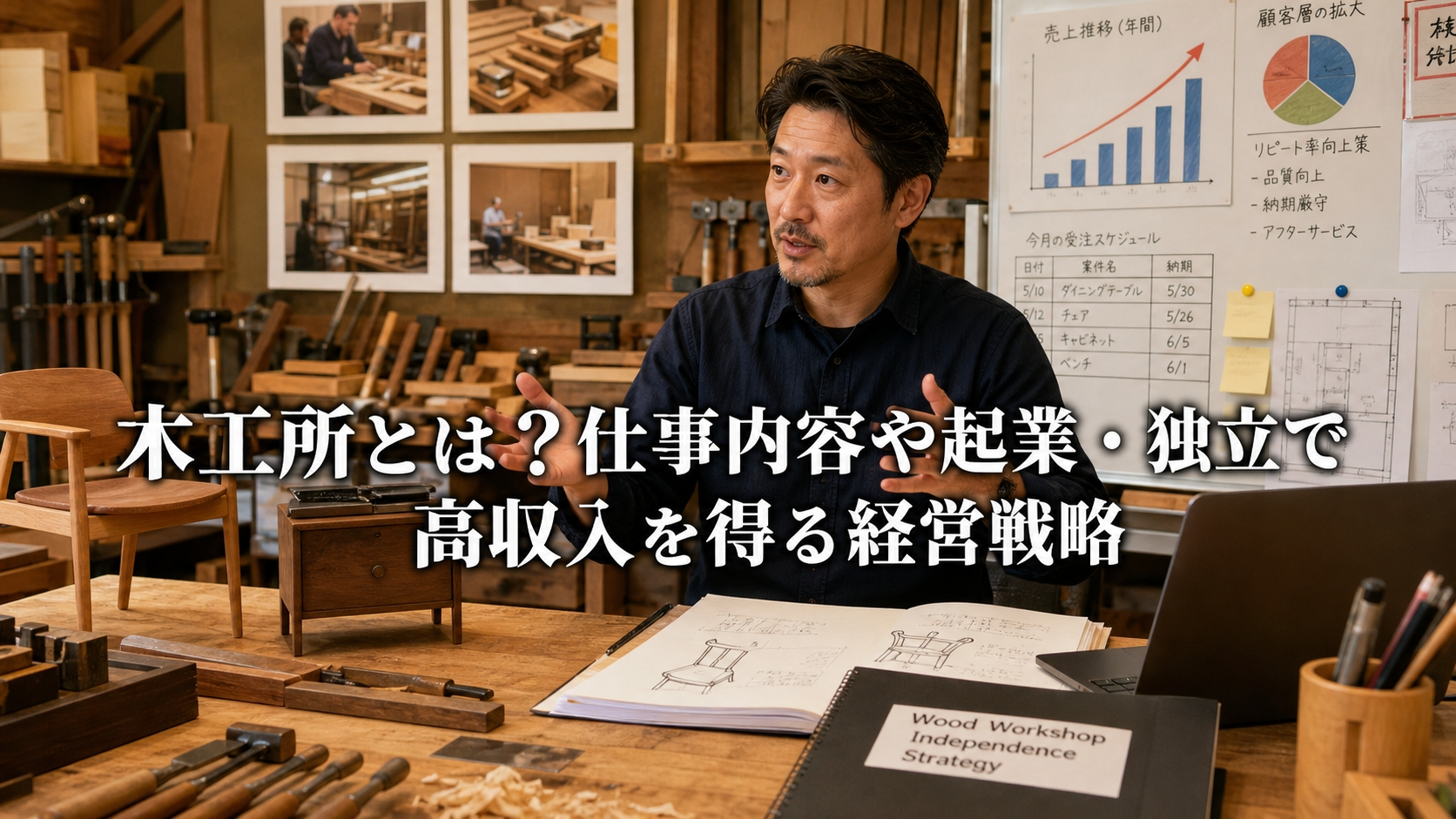 木工所とは？仕事内容や起業・独立で高収入を得る経営戦略