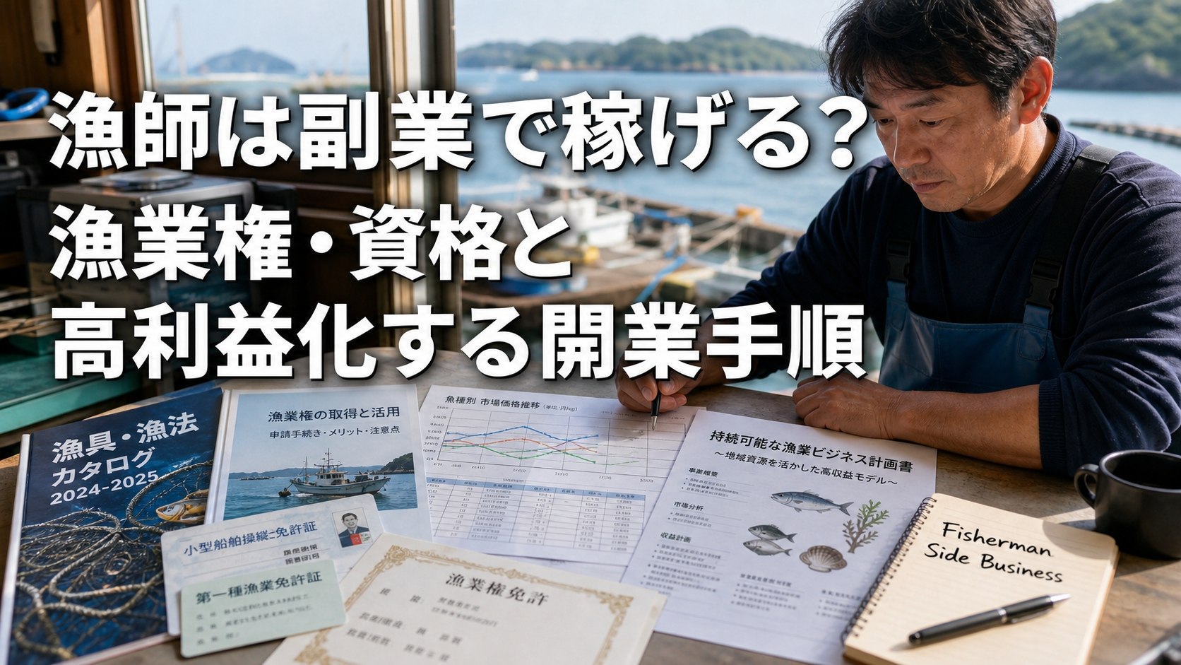 漁師は副業で稼げる？漁業権・資格と高利益化する開業手順