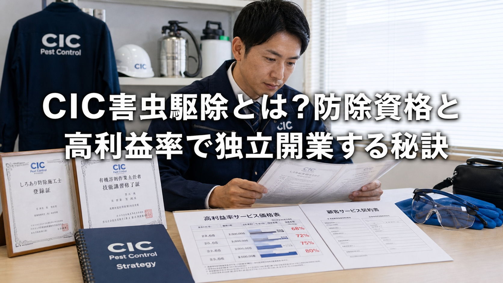 CIC害虫駆除とは？防除資格と高利益率で独立開業する秘訣
