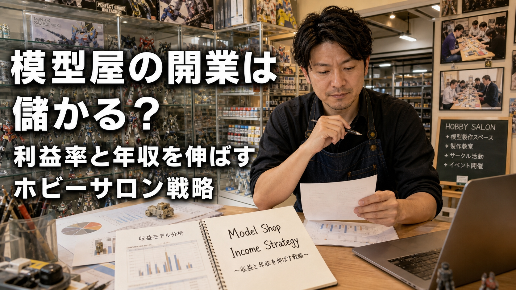 模型屋の開業は儲かる？利益率と年収を伸ばすホビーサロン戦略