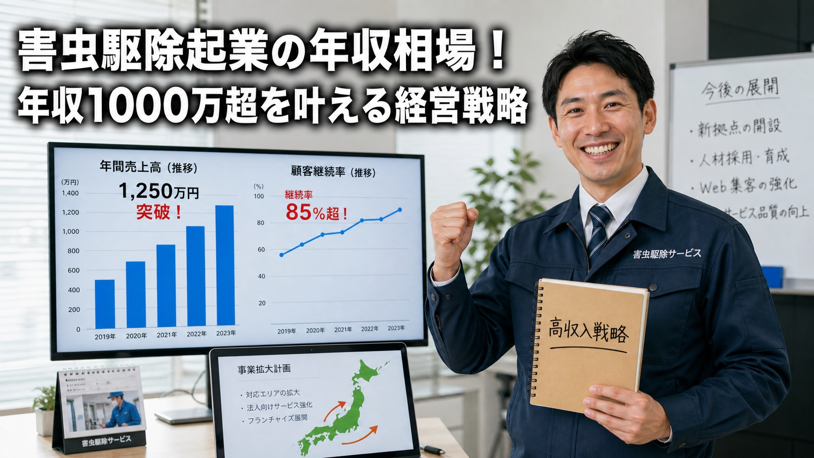 害虫駆除起業の年収相場！年収1000万超を叶える経営戦略