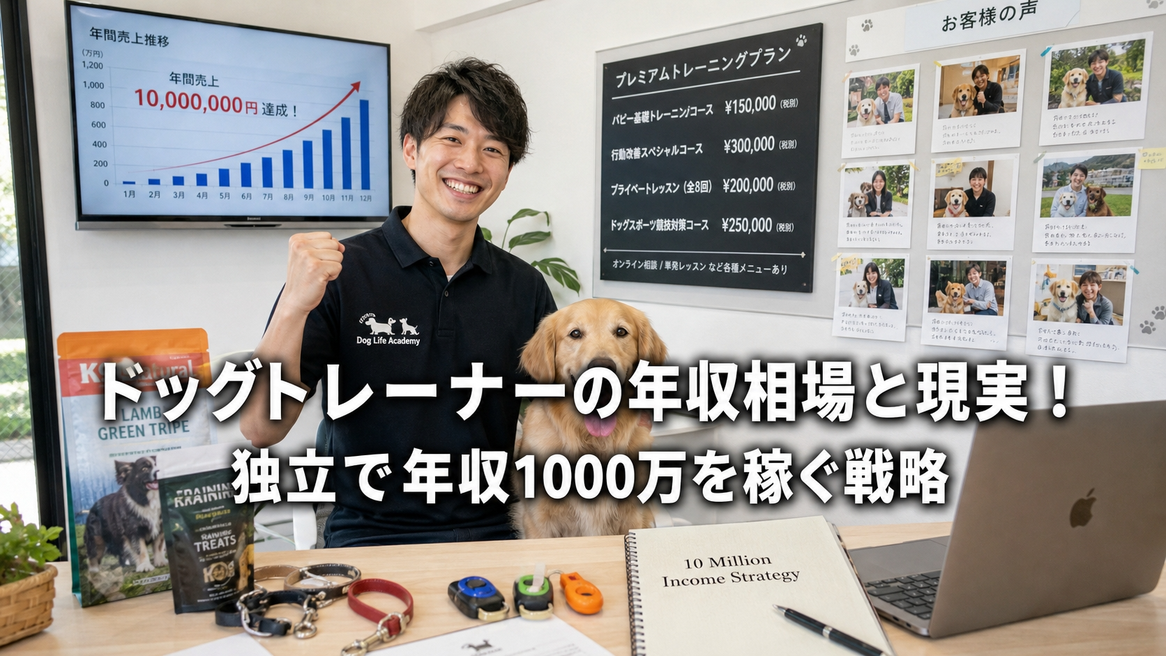 ドッグトレーナーの年収相場と現実！独立で年収1000万を稼ぐ戦略