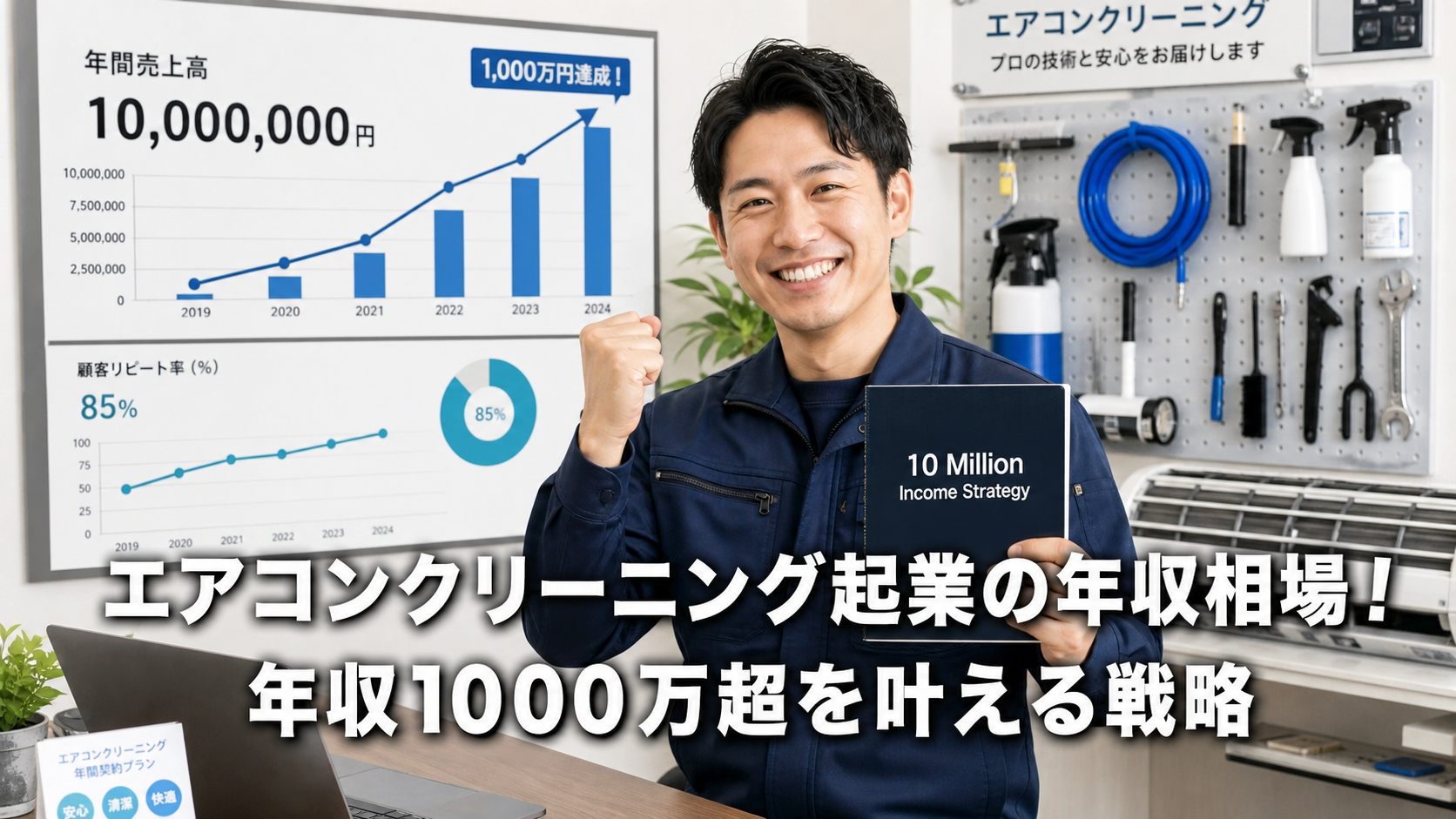 エアコンクリーニング起業の年収相場！年収1000万超を叶える戦略