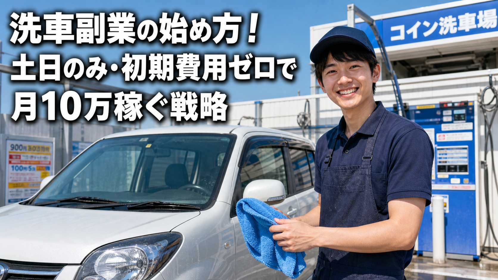 洗車副業の始め方！土日のみ・初期費用ゼロで月10万稼ぐ戦略