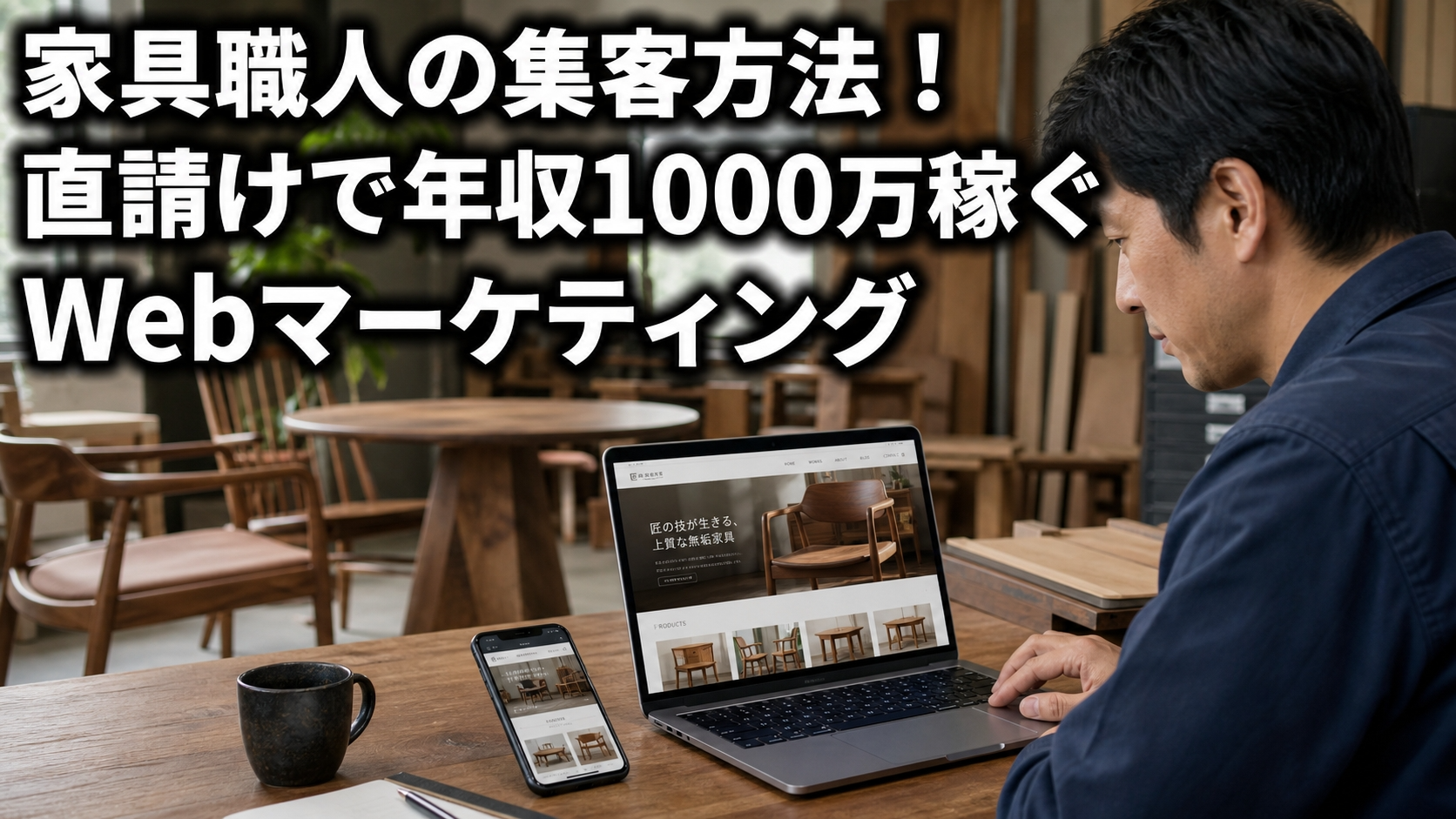家具職人の集客方法！直請けで年収1000万稼ぐWebマーケティング