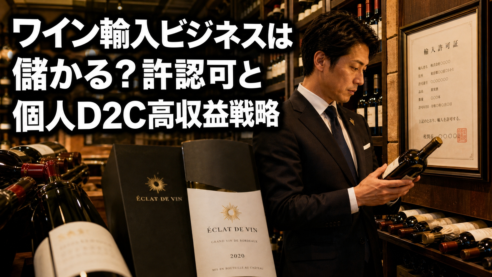 ワイン輸入ビジネスは儲かる？許認可と個人D2C高収益戦略