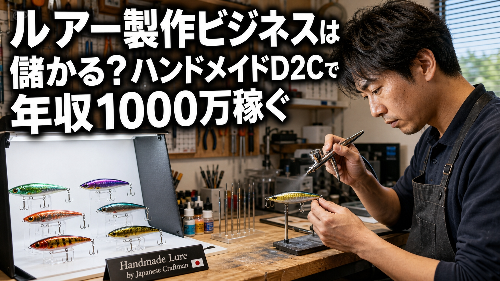 ルアー製作ビジネスは儲かる？ハンドメイドD2Cで年収1000万稼ぐ