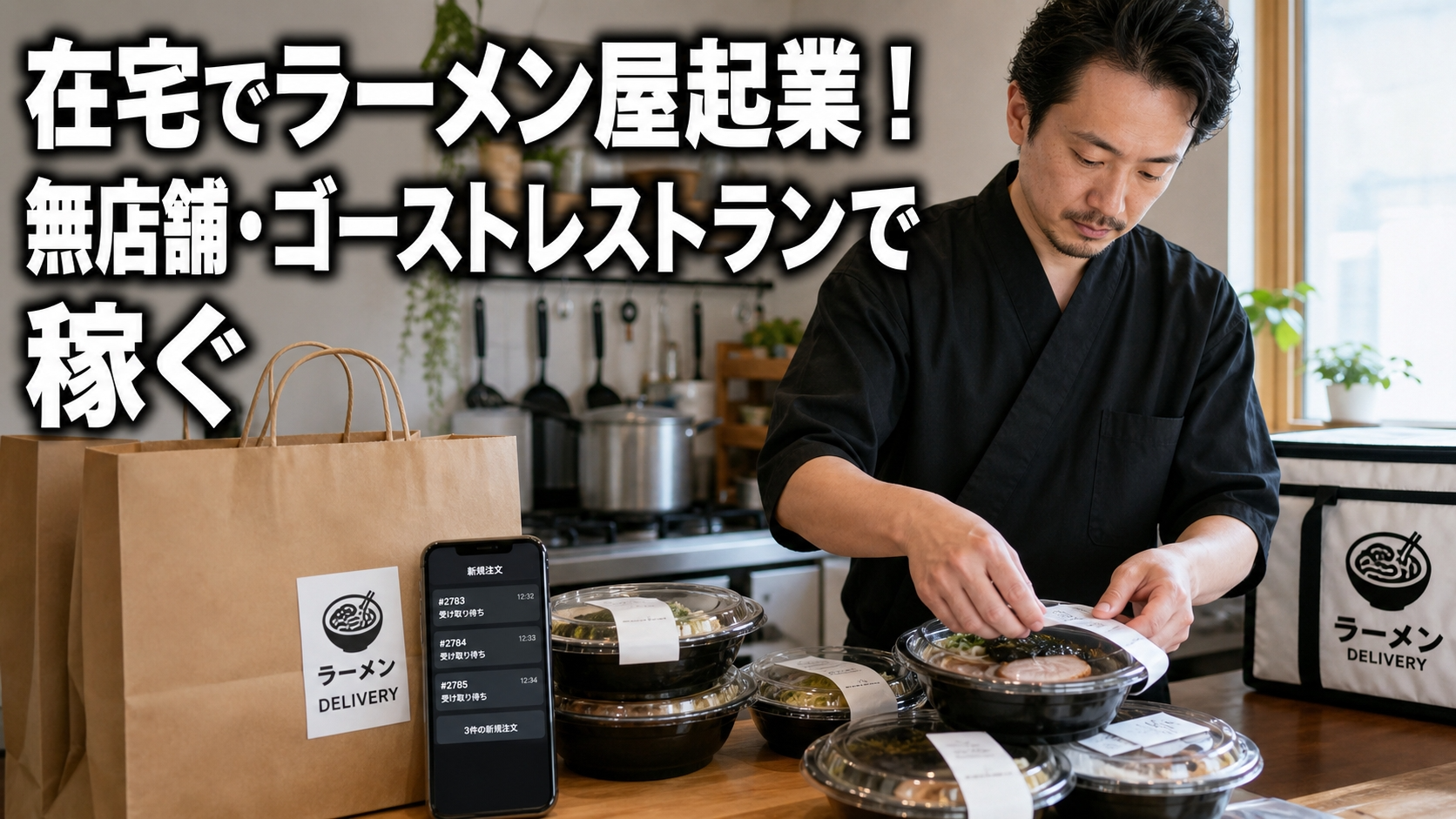 在宅でラーメン屋起業！無店舗・ゴーストレストランで稼ぐ