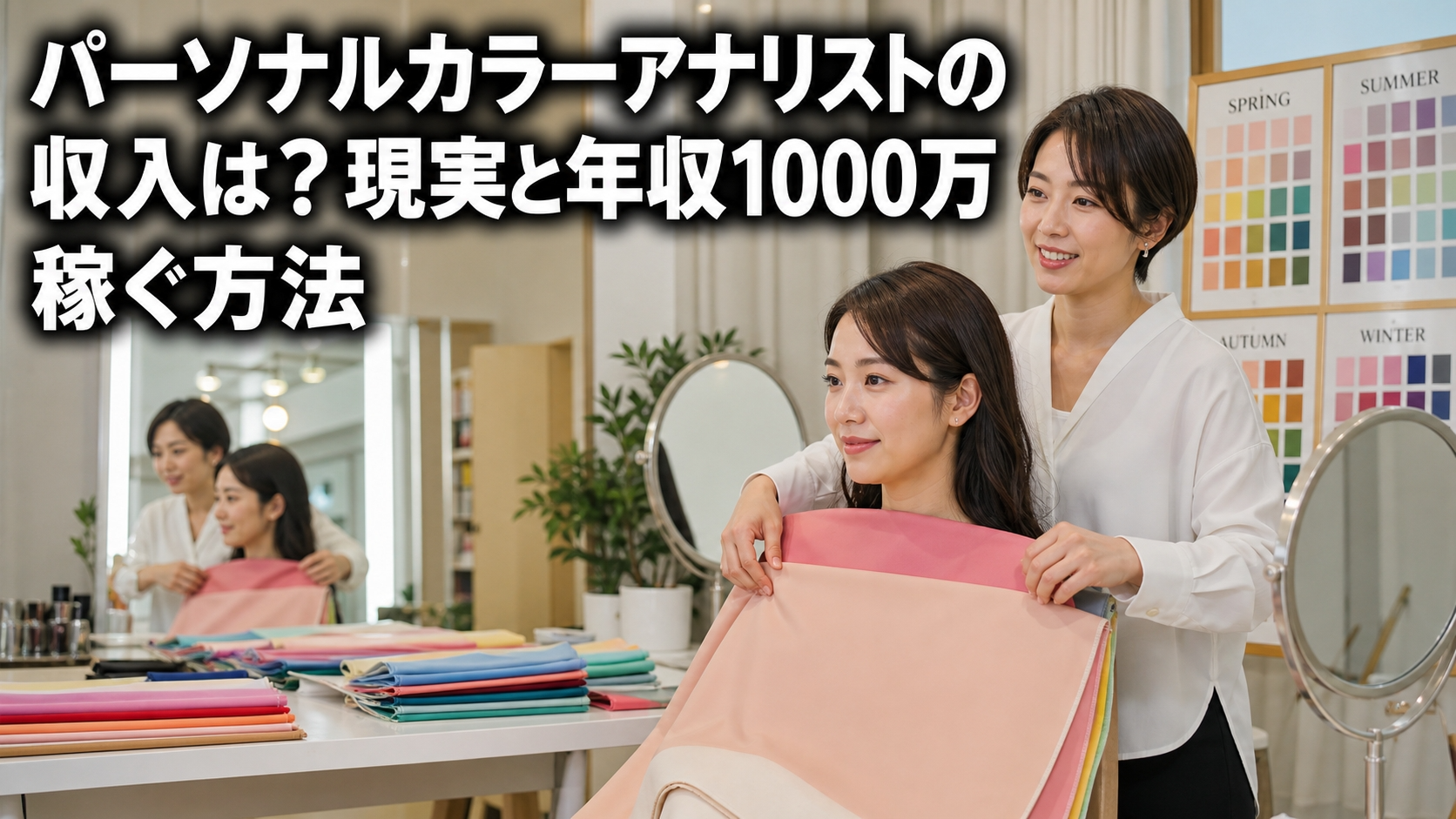 パーソナルカラーアナリストの収入は？現実と年収1000万稼ぐ方法
