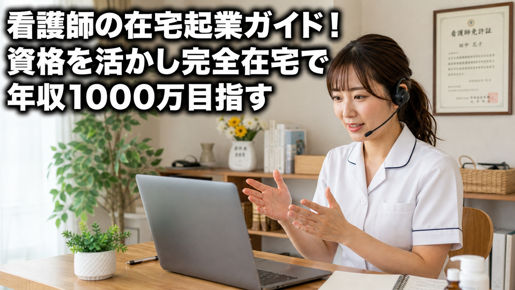 看護師の在宅起業ガイド！資格を活かし完全在宅で年収1000万目指す