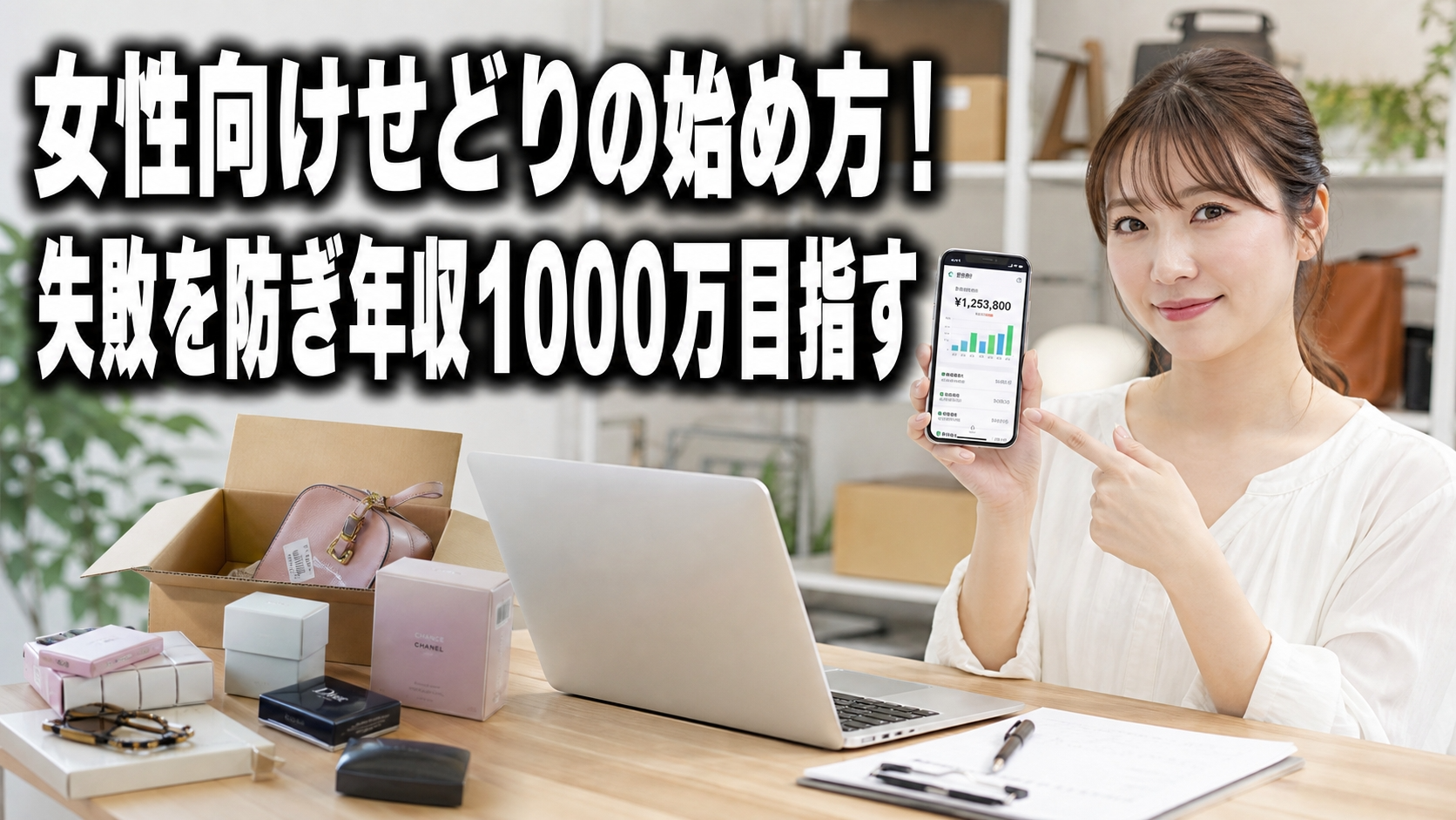 女性向けせどりの始め方！失敗を防ぎ年収1000万目指す