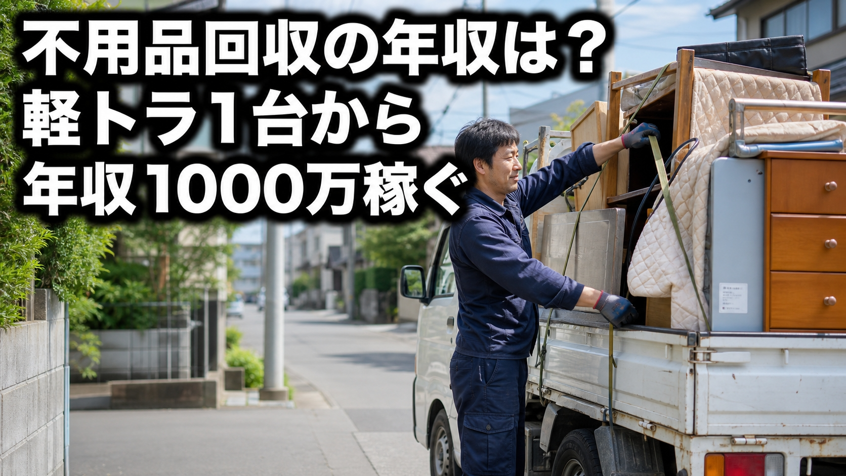 不用品回収の年収は？軽トラ1台から年収1000万稼ぐ