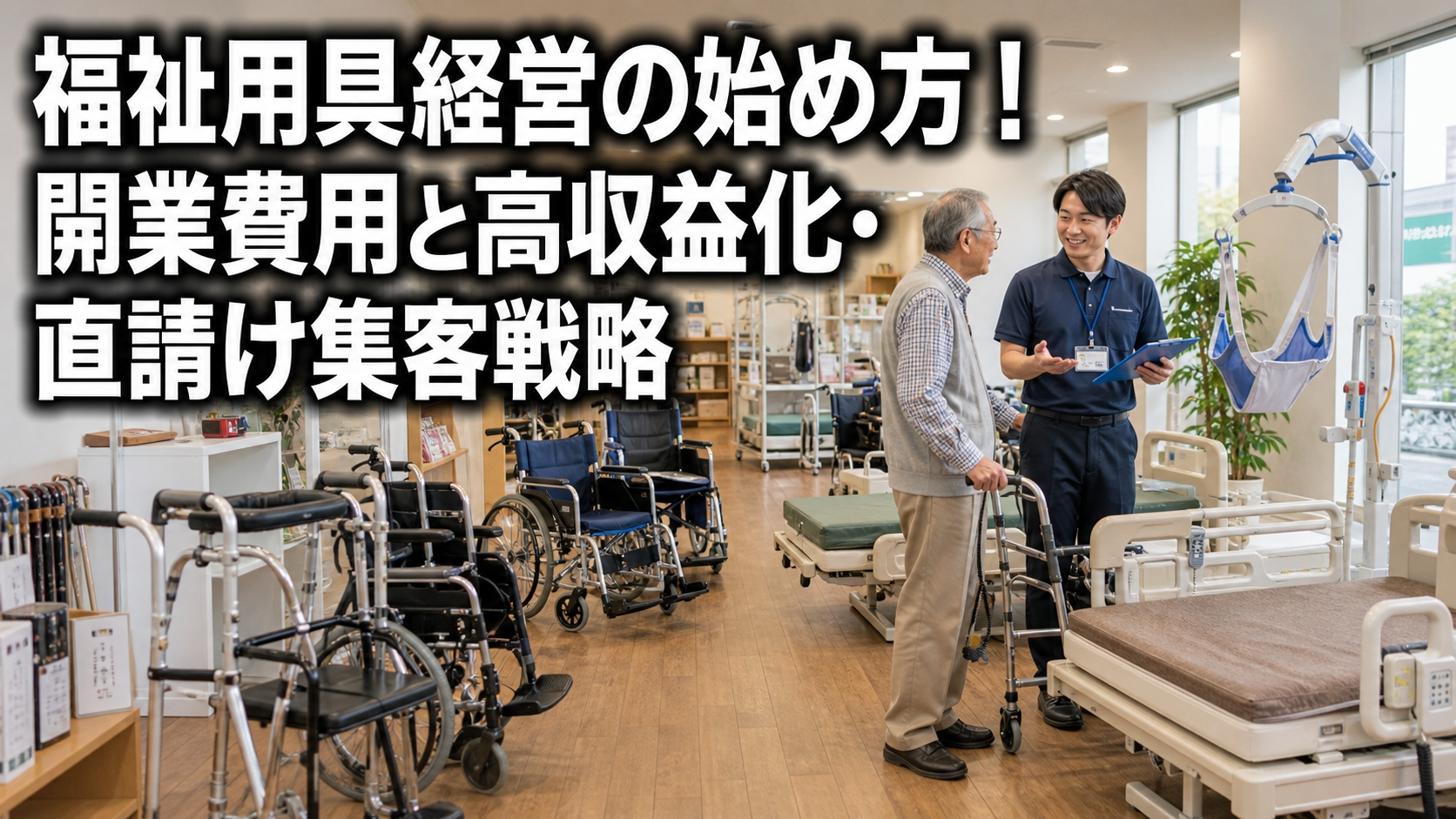 福祉用具経営の始め方！開業費用と高収益化・直請け集客戦略