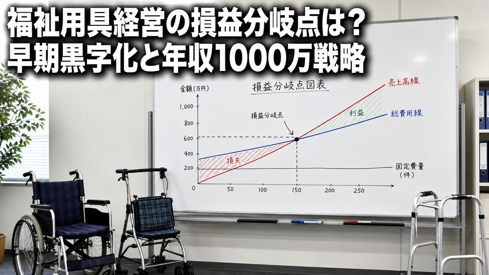 福祉用具経営の損益分岐点は？早期黒字化と年収1000万戦略