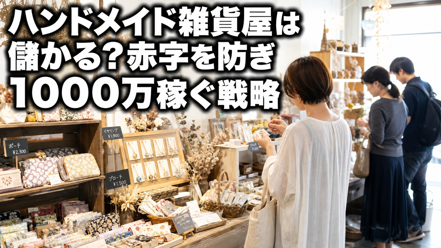ハンドメイド雑貨屋は儲かる？赤字を防ぎ1000万稼ぐ戦略