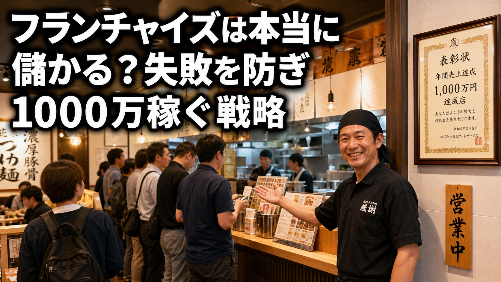 フランチャイズは本当に儲かる？失敗を防ぎ1000万稼ぐ戦略
