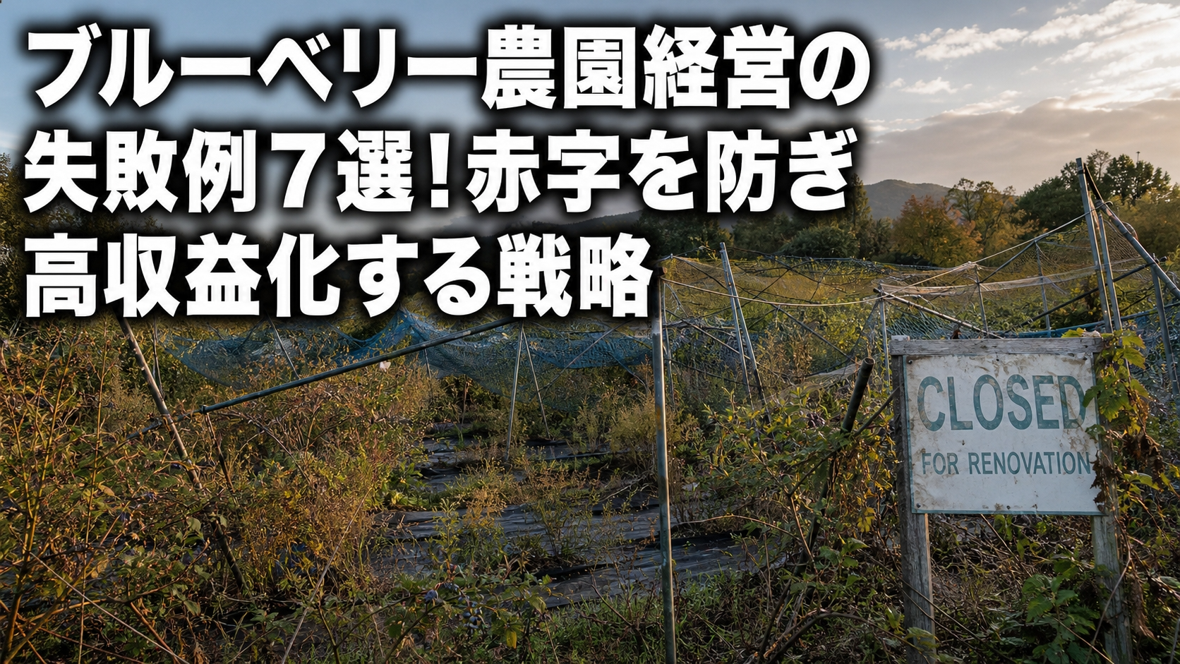 ブルーベリー農園経営の失敗例7選！赤字を防ぎ高収益化する戦略