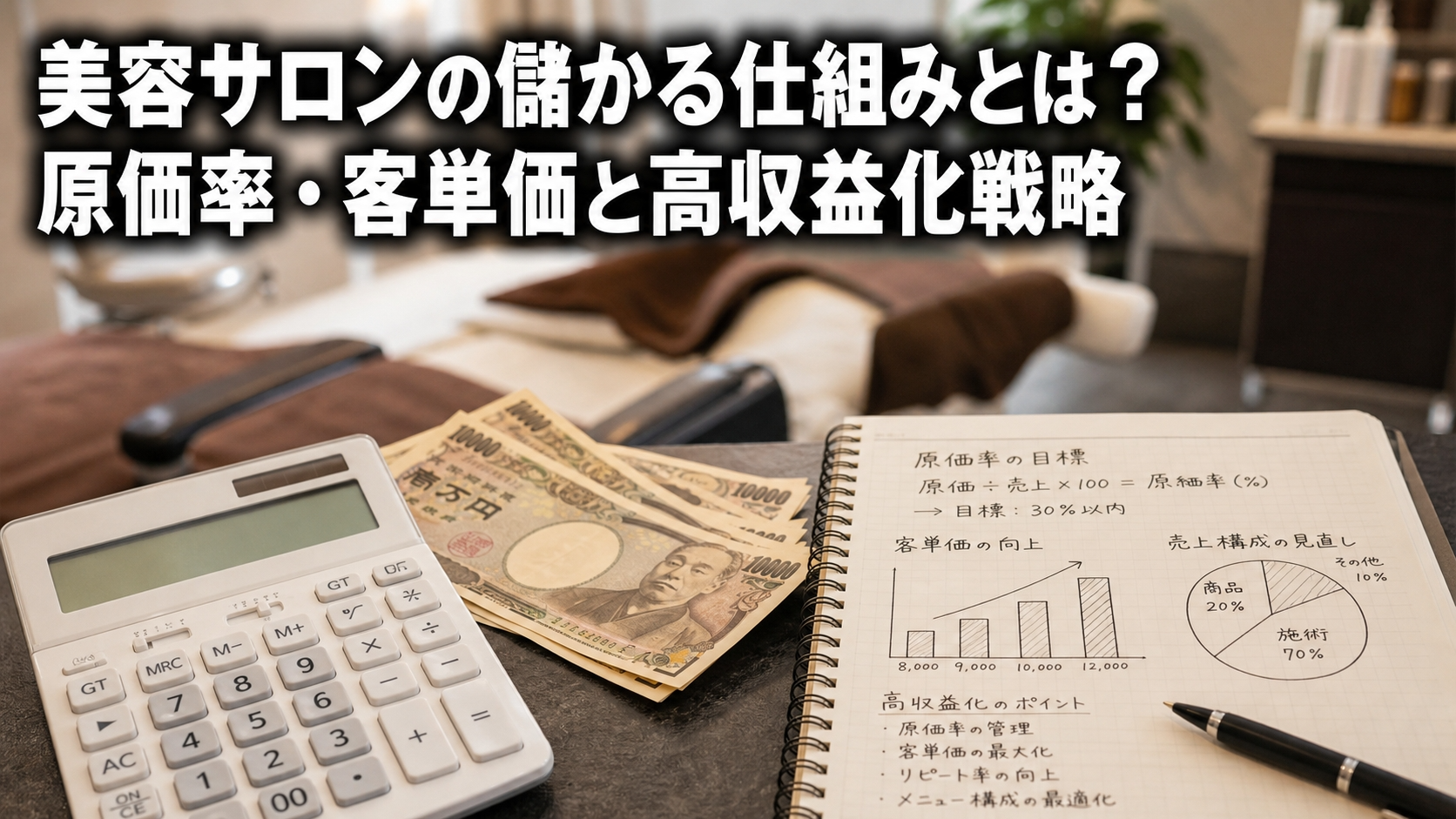 美容サロンの儲かる仕組みとは？原価率・客単価と高収益化戦略