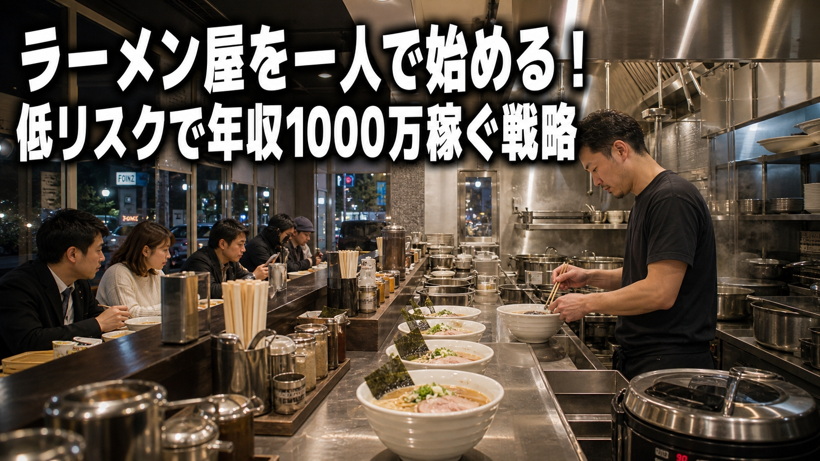 ラーメン屋を一人で始める！低リスクで年収1000万稼ぐ戦略