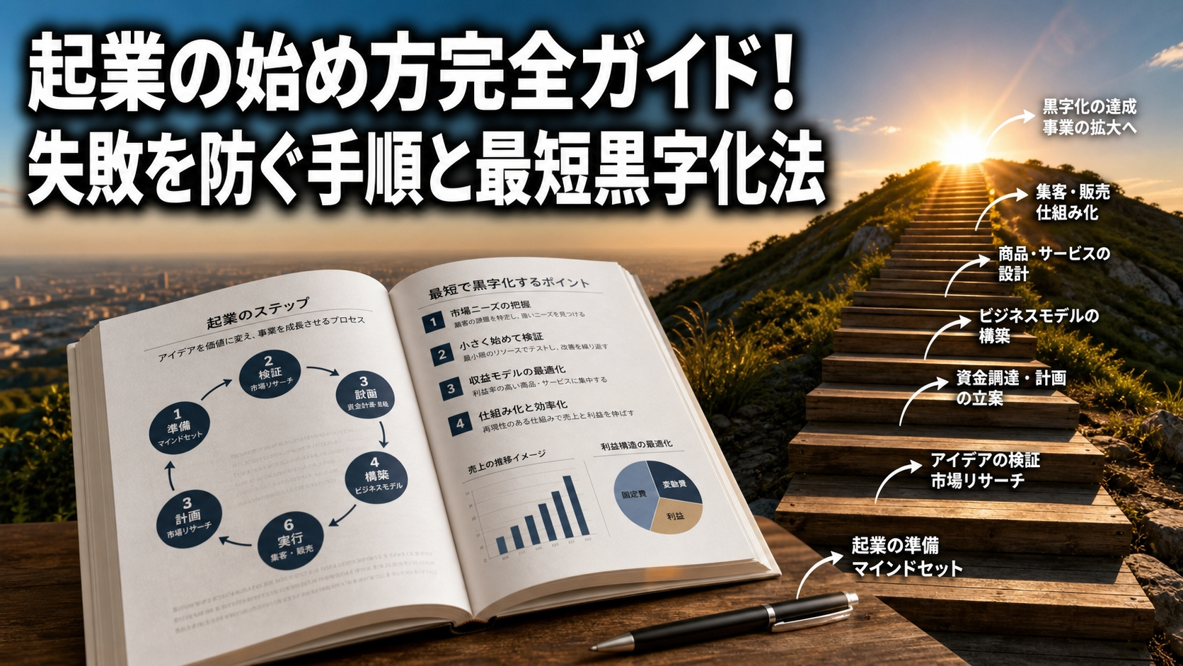 起業の始め方完全ガイド！失敗を防ぐ手順と最短黒字化法