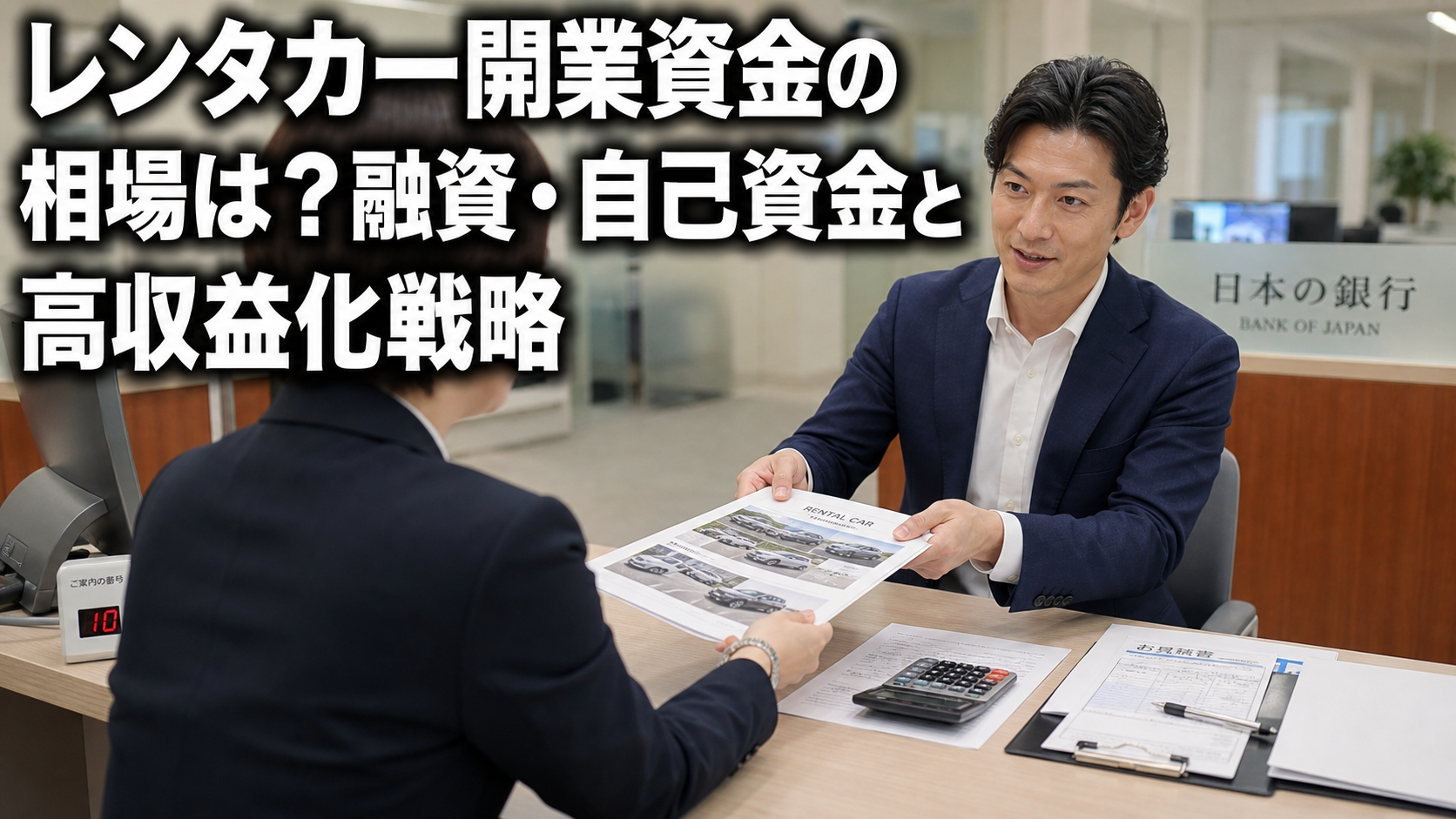 レンタカー開業資金の相場は？融資・自己資金と高収益化戦略