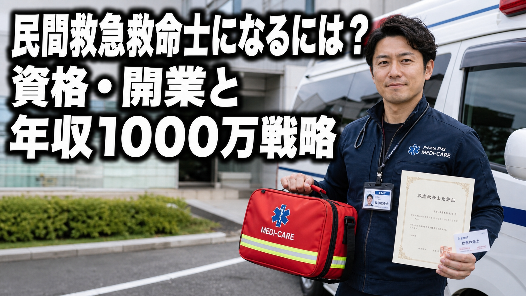 民間救急救命士になるには？資格・開業と年収1000万戦略